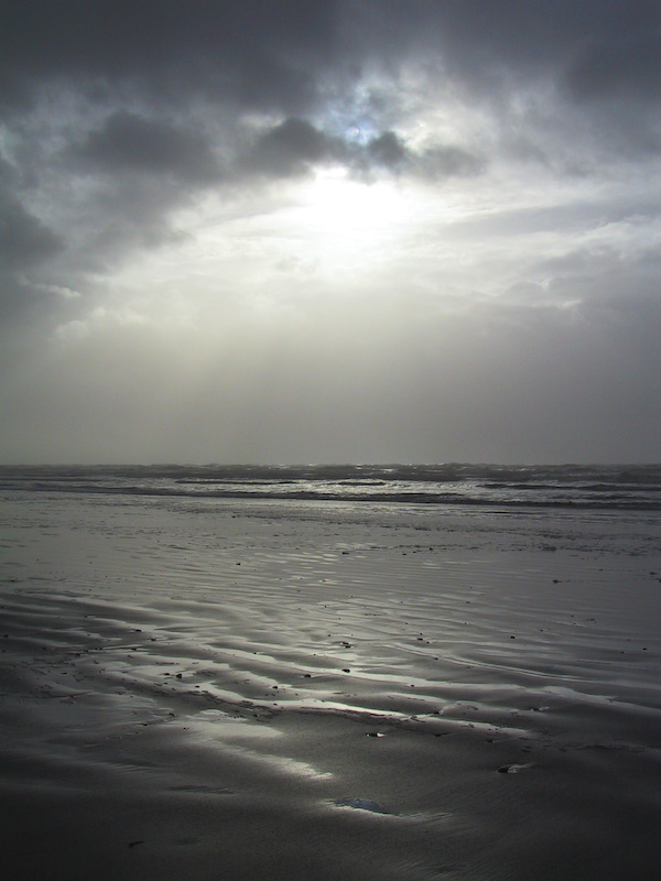 Sun Through Clouds Over Kalaloch Beach